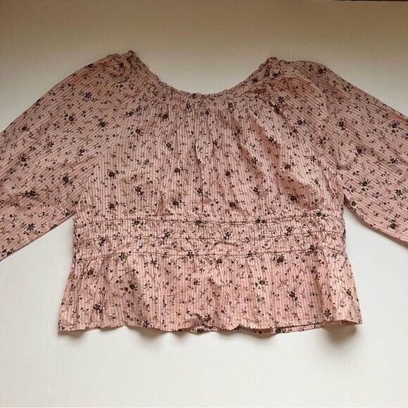 Madewell Plus Sophia Top in Bouquet Floral Pink Size 2X NWT - Picture 2 of 9